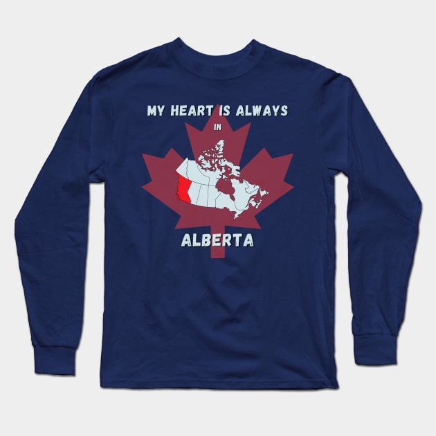 My Heart is always in Alberta Long Sleeve T-Shirt by WearPrint